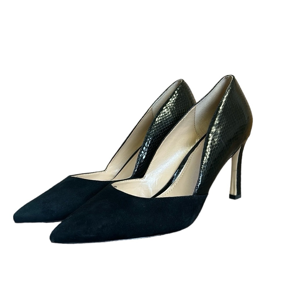Elegant Black and Gold Heels
